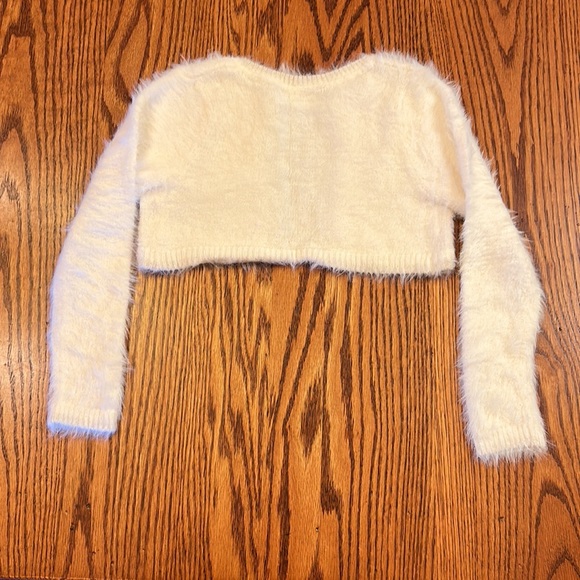 H&M White Soft Cropped Formal Sweater Size 4-6Y - Picture 6 of 7